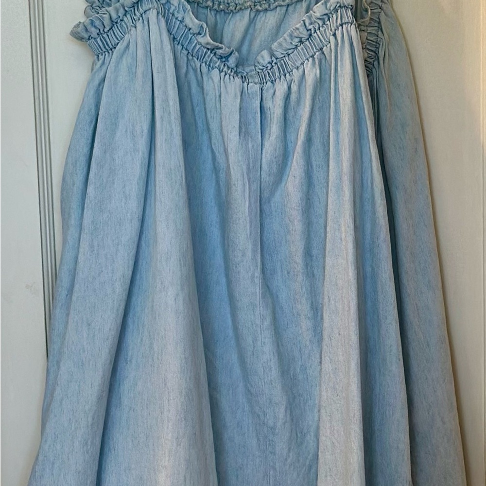 SHOW ME YOUR MUMU CHRISTIE DRESS CHAMBRAY SIZE MEDIUM